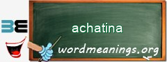 WordMeaning blackboard for achatina